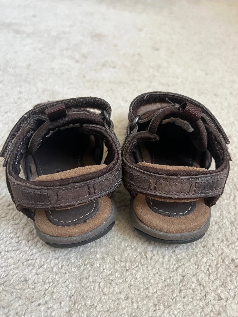 Timberland Baby Toddler Brown Leather Fisherman Sandals Close Toe size 4